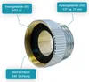 Übergangsstück Adapter Armatur Wasserhahn Messing verchromt Produktbild-Vorschau 2