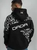 DADA Supreme Oversize Hoodie mit Allover Logo Druck und Produktbild-Vorschau 3
