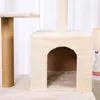 Škrabadlo pro kočky, 5 pater, 125 cm, domeček, houpací síť, Náhled obrázku produktu 7