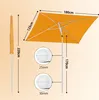 Sekey Balkonschirm 180 x 125 cm Rechteckig Höhenverstellbar Produktbild-Vorschau 8