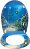A toilet seat with an underwater scene printed on it. Produktbild-Vorschau