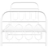 A white metal bed frame shown from the front. Produktbild-Vorschau