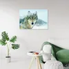 Tableau sur toile loup sur fond montagneux 120x80 cm Feeby Voir les images du produit 3