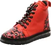 A single red boot with black accents and laces is shown against a white background. Produktbild-Vorschau