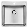 VBChome Edelstahl Einbauspüle 49x48x21 cm – Gebürsteter Produktbild-Vorschau 1
