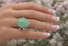 Chrysopras Ring Weißgold 585 14K grüner Edelstein 30ct  21 Produktbild-Vorschau 3