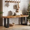 Banc d'entrée en bois massif Wanbor, 120 cm, style Voir les images du produit 5