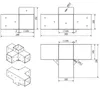 SOTECH Pfostenverbinder-Set 100 x 100 mm schwarz – 4x Produktbild-Vorschau 9