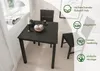 Woodroom Tisch Kota Hevea massiv schwarz lackiert 70x75x70 Produktbild-Vorschau 4