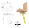 Metallfuß aus Stahl 10 CM schräg, Sofafuß, Schrankfuße, Produktbild-Vorschau 2