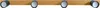 A wooden bar with four black light fixtures attached. Produktbild-Vorschau