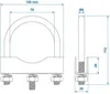 Support en U rond 60/70mm pour pince à roue jockey - lot de Voir les images du produit 5