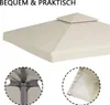 Aopunly Ersatzdach Pavillon 3x3m Beige, Pavillondach mit Produktbild-Vorschau 5