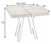 Čtvercový stůl černý CRAFT 90x90 skládací na 190 Náhled obrázku produktu 9