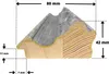 A cross-section of a picture frame showing its layered construction and dimensions. Produktbild-Vorschau
