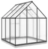 vidaXL Kas met funderingsframe, antraciet, 169x169x202 cm, Productafbeelding-voorbeeld 4
