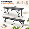 Rijoka Opklapbare Tuinmeubelset – Houtlook – Opklapbare Productafbeelding-voorbeeld 5