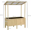 Outsunny : Jardinière surélevée en bois, serre de culture Voir les images du produit 3
