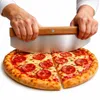 Pizzaschneider 32 cm aus Edelstahl mit Holzgriff – Profi Produktbild-Vorschau 1