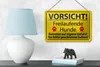 Blechschild Hinweis 18x12cm Vorsicht Freilaufende Hunde Produktbild-Vorschau 4