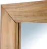 A close-up view of the corner of a wooden mirror frame. Produktbild-Vorschau