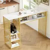 Merax bar met opbergruimte, bartafel met tafelblad met Productafbeelding-voorbeeld 2