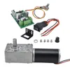 A collection of electronic components for a motor control system, including a motor, a control board, a switch, and a potentiometer, arranged on a white background. Náhled obrázku produktu