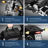 A collage of four close-up images showcasing different features of an electric scooter, with German text descriptions for each feature. Náhled obrázku produktu