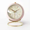 Geräuschloser Wecker Rosa, Mit Nachtlicht Und Retro-Design, Produktbild-Vorschau 1