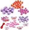 Djeco Schmuck basteln: Wooden beads, buterflies Produktbild-Vorschau 3