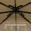 Pavillon Outsunny 3,4 x 3,4 m, imperméable, avec 4 parois Voir les images du produit 6