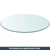 DELUKE® Tischplatte rund Ø 50 cm - Glas Gehärtet, 8 mm dick Produktbild-Vorschau 2