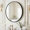 SONGMICS Wandspiegel, Spiegel rund, Metallrahmen, 80 cm d, Produktbild-Vorschau 2