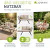 JUSKYS® Gartenbank Calvia - Creme/Sand Liegefunktion, Produktbild-Vorschau 2