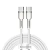 Cavo USB-C a USB-C Baseus Cafule, 100W, 2m (bianco) Anteprima dell’immagine prodotto 2