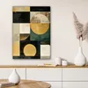 Leinwand Bilder 60x80 cm - Abstrakte Formen - Gold - Produktbild-Vorschau 6