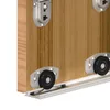 Close-up view of sliding door hardware components attached to a wooden surface. Produktbild-Vorschau