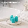 Candele a stelo turchesi, confezione da 6, diametro 4 cm, Anteprima dell’immagine prodotto 3