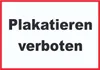 Plakatieren verboten Schild A4 Rückseite selbstklebend Produktbild-Vorschau 1