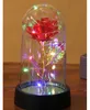 Wieczna róża w szkle kopuła LED multikolor 15 cm prezent Podgląd zdjęcia produktu 4