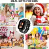 A collage of images showing children celebrating different holidays and events, with a smartwatch prominently displayed. Produktbild-Vorschau