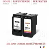 Two ink cartridges are displayed on a white background with text overlays. Produktbild-Vorschau