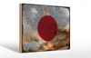 Holzschild Flagge Japan 30x20cm Flag of Japan Rost Produktbild-Vorschau 1