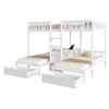 Merax Etagenbett Dreifach-Hochbett 140x220 & 90x200 cm, Produktbild-Vorschau 4