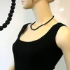 Kette 6mm Perle Kunststoff schwarz-glänzend 60cm schwarz Produktbild-Vorschau 5