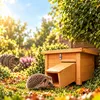 Relaxdays: Casita para erizos con base, entrada Vista previa de la imagen del producto 6