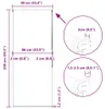 vidaXL Duschrollo 90x240 cm Stoffbreite 86 cm Produktbild-Vorschau 5