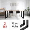 1 Paar Tischgestell Schwarz 50x72 cm Tischuntergestell Produktbild-Vorschau 5