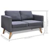 Sofagarnitur 2-Sitzer und 3-Sitzer Stoff Dunkelgrau Produktbild-Vorschau 10