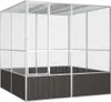 vidaXL Vtáčia klietka antracitová 213,5x217,5x211,5 cm Náhľad obrázku produktu 6